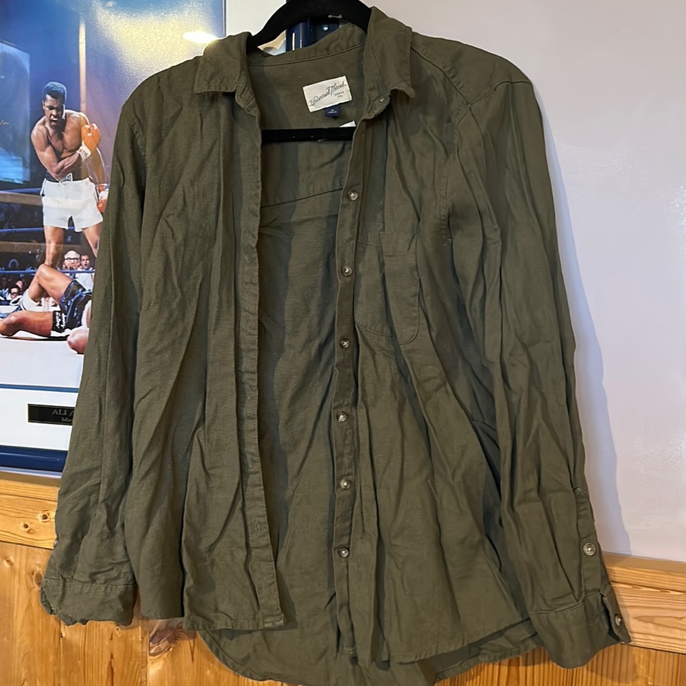 Green long sleeved button up